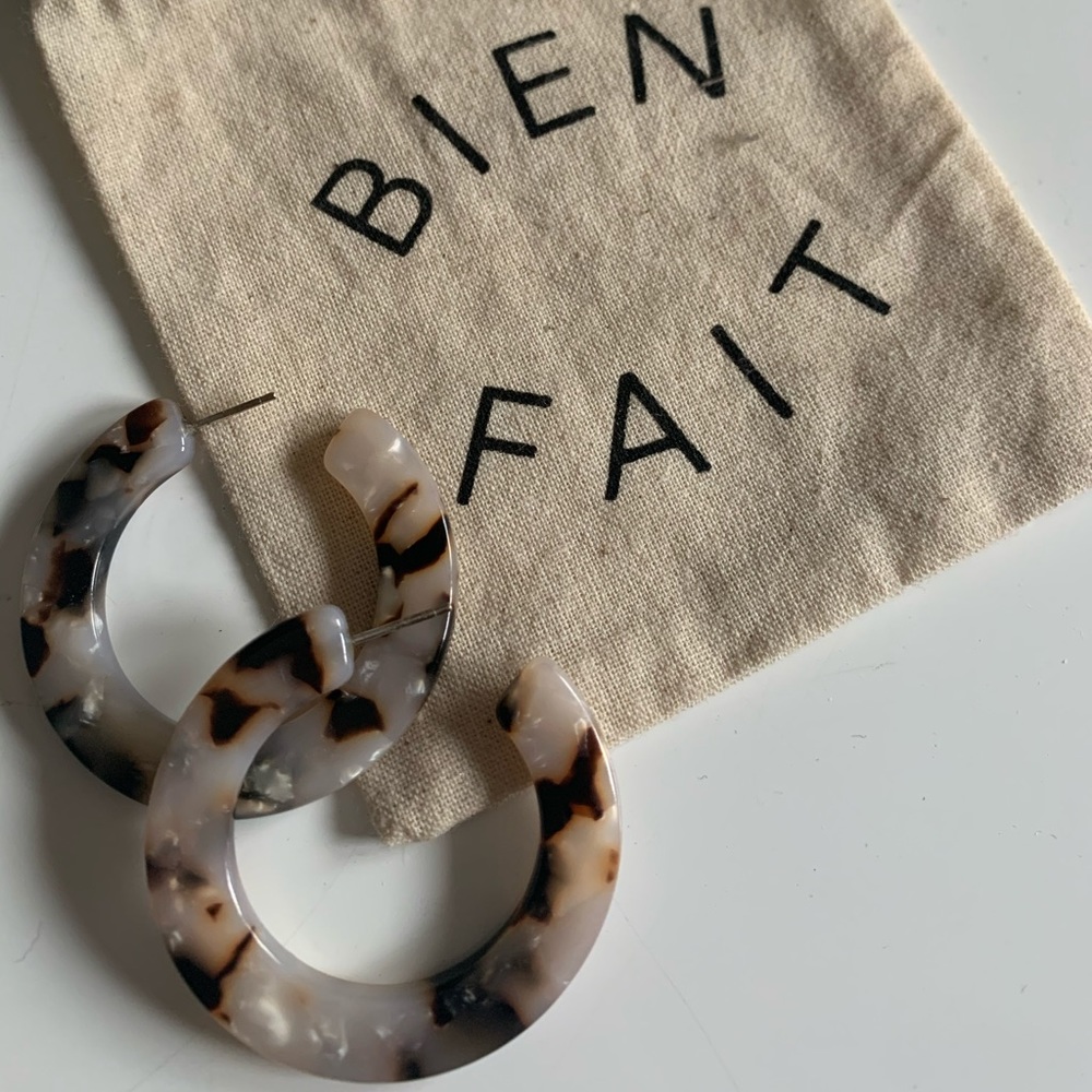 Tortoise Acetate Hoops